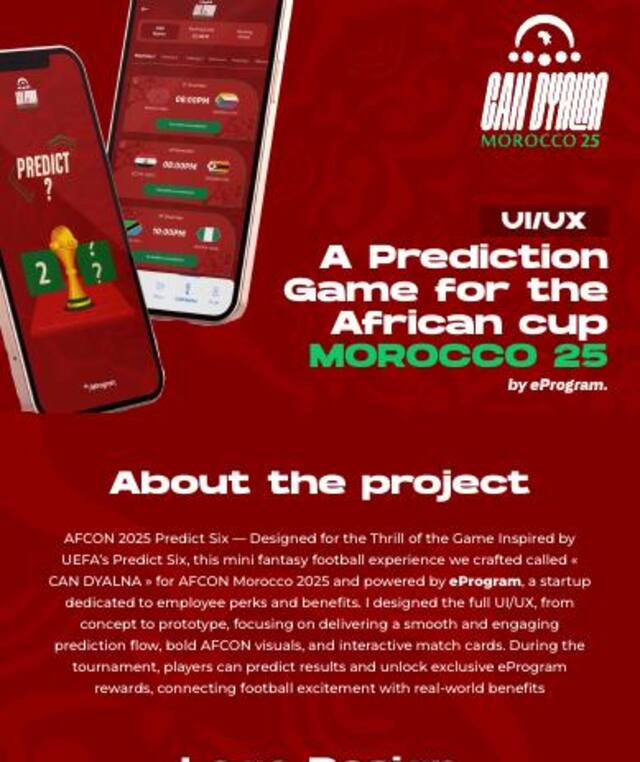 CAN Dyalna — AFCON Morocco 2025 prediction game app UI